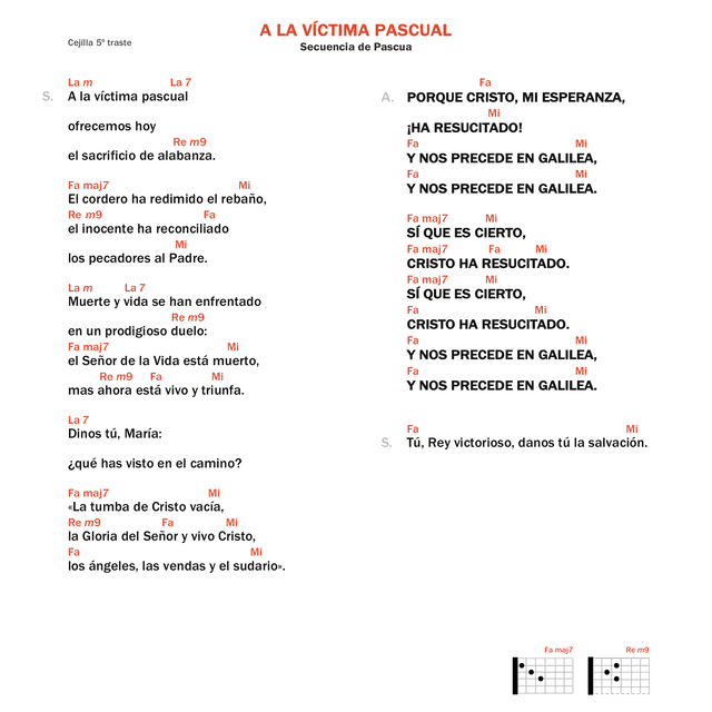 A la víctima pascual