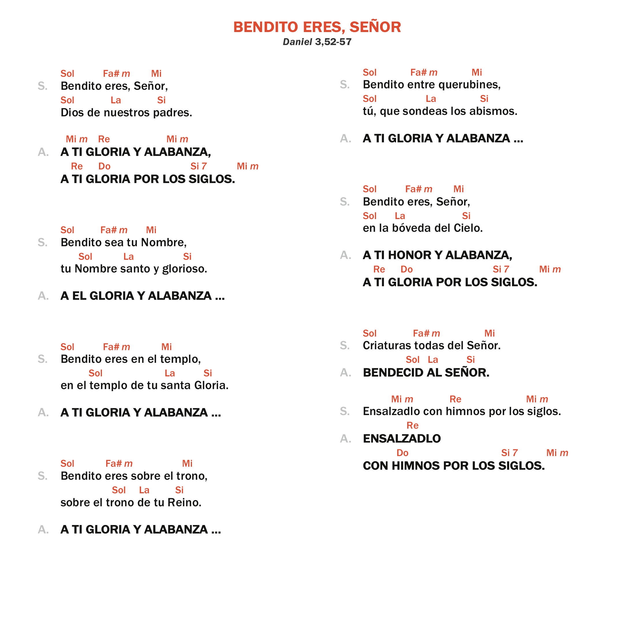 Bendito eres, Señor