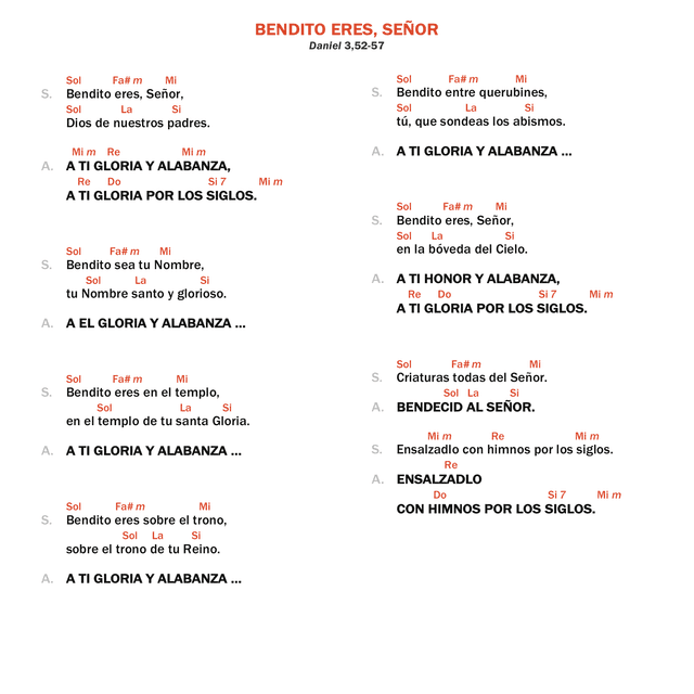 Bendito eres, Señor