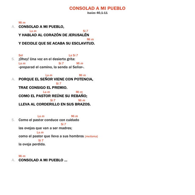 Consolad a mi pueblo