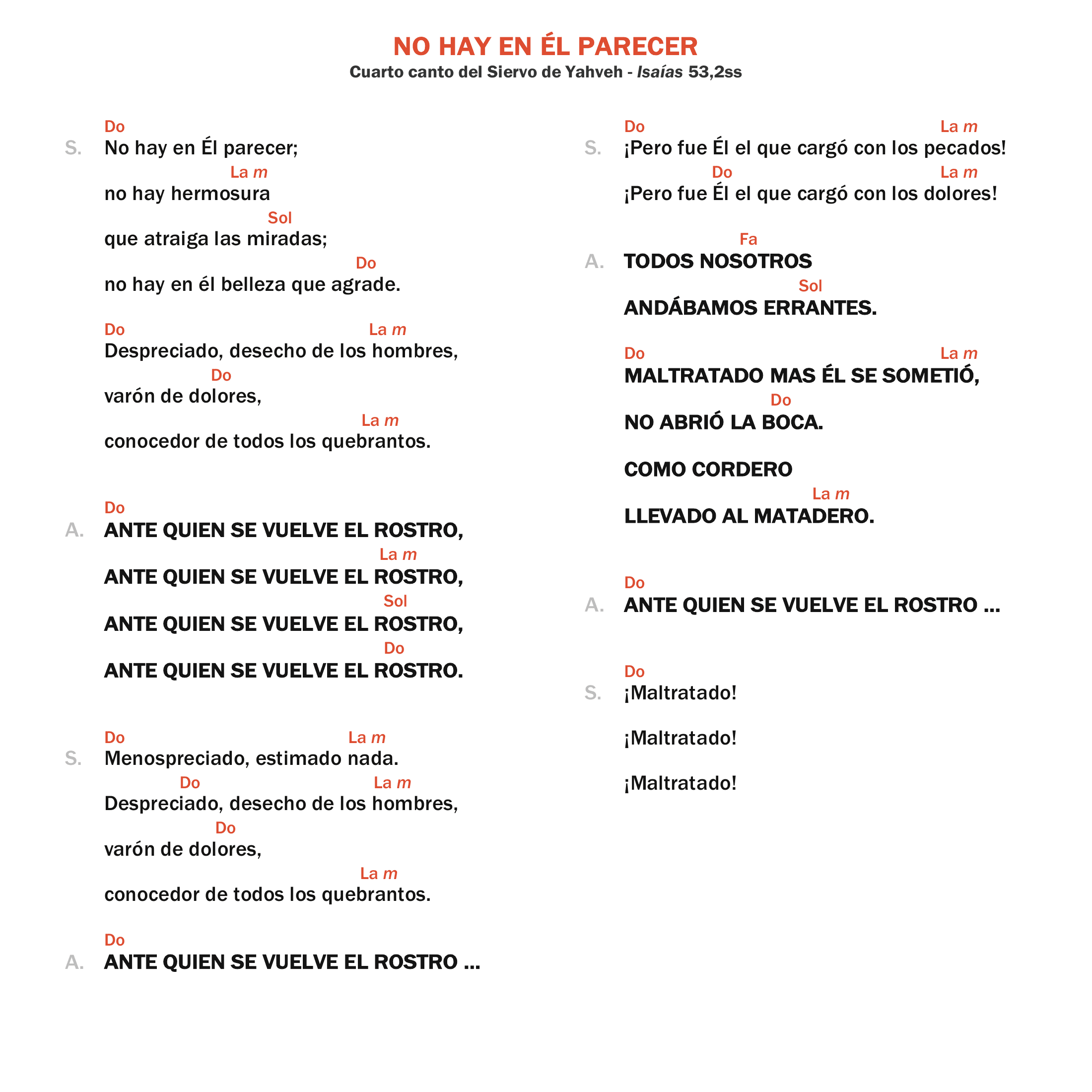 No hay en Él parecer