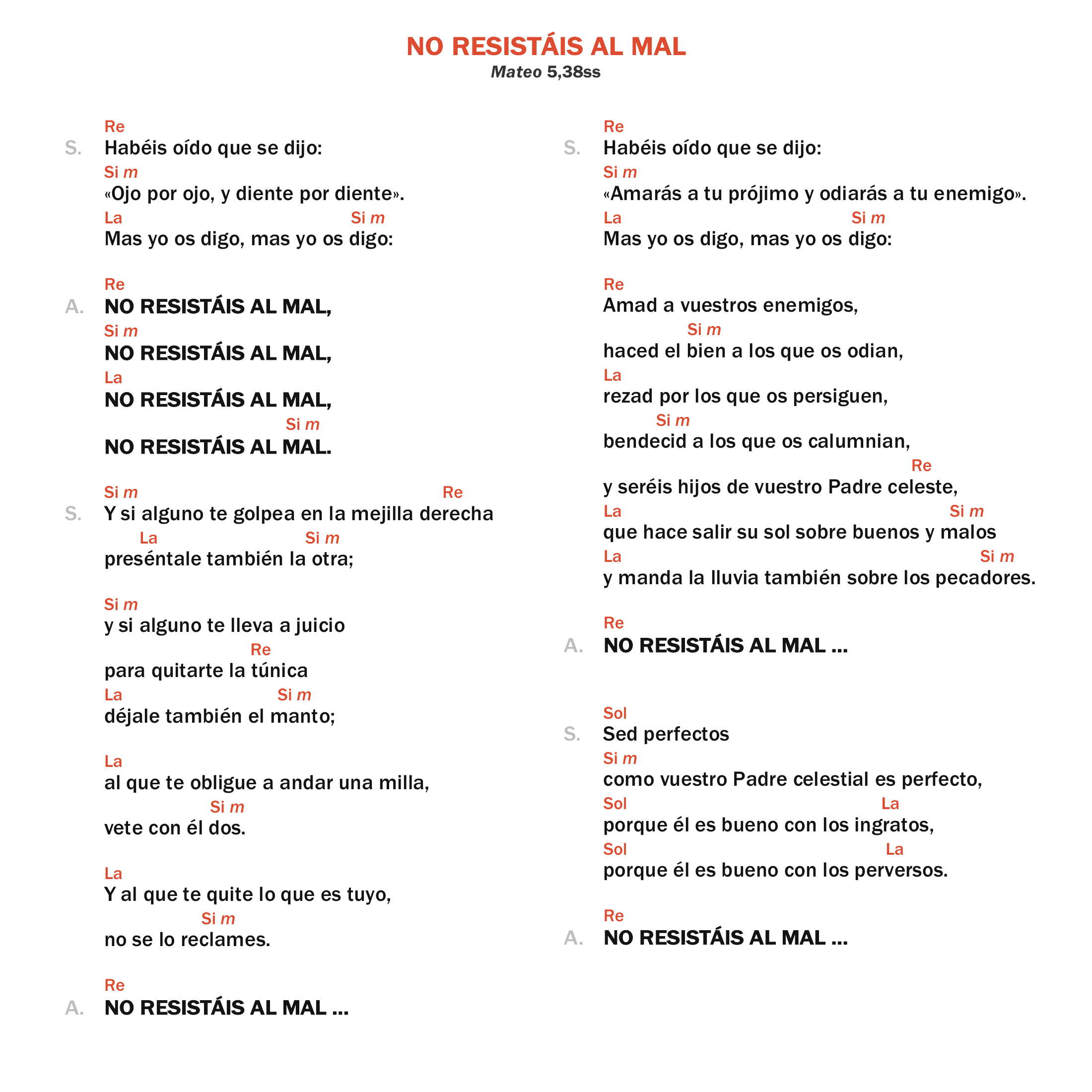 No resistáis al mal