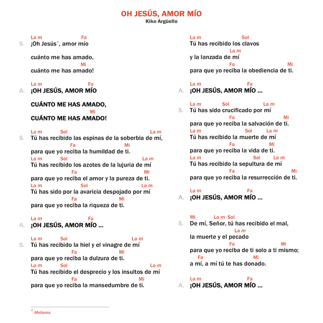 Oh Jesús, amor mío