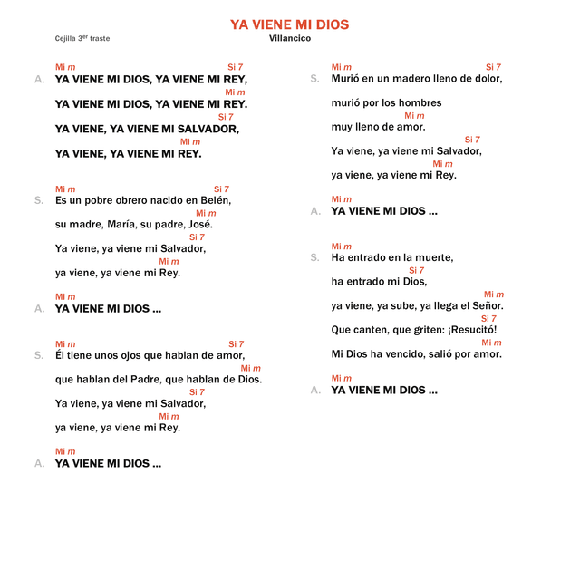 Ya viene mi Dios