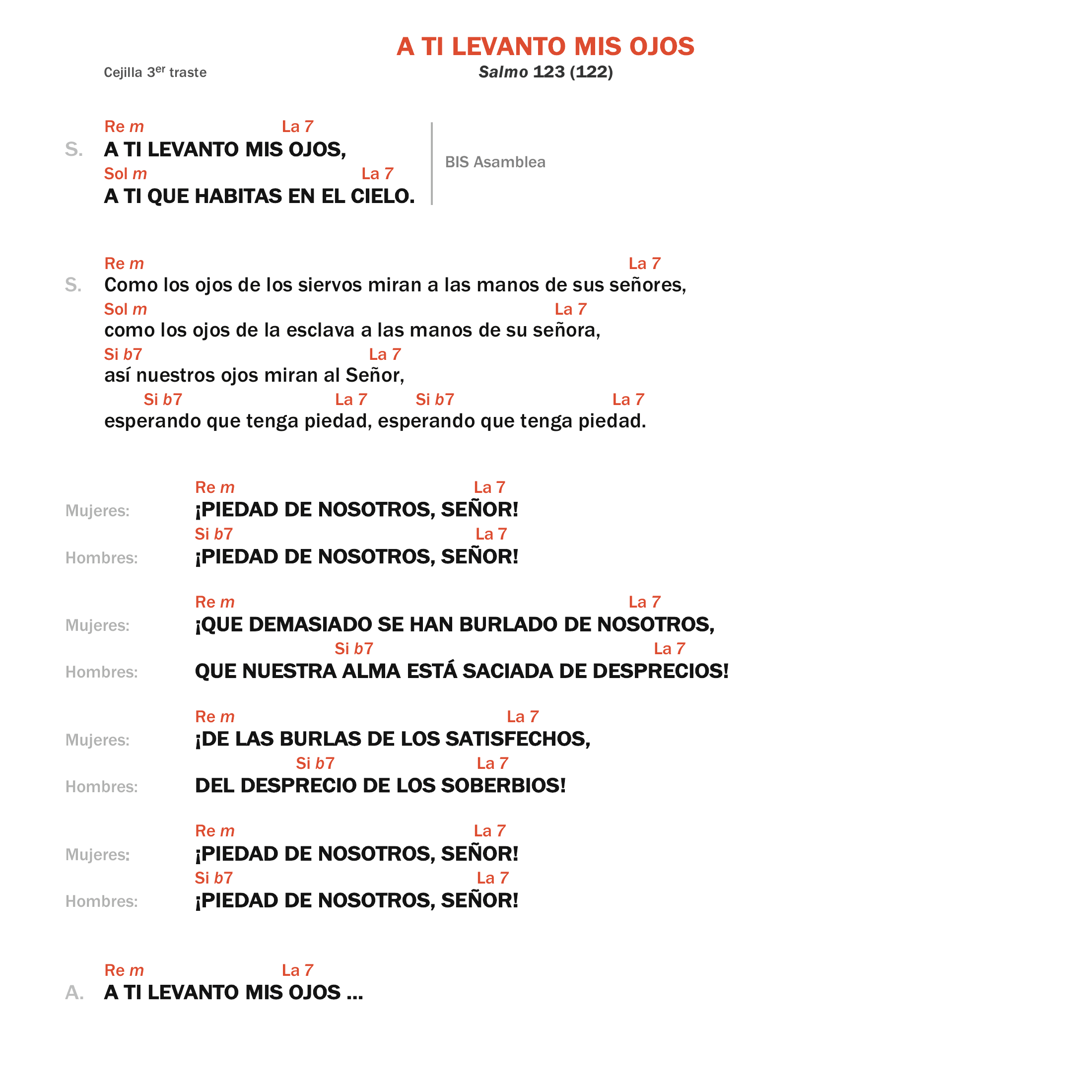 A ti levanto mis ojos