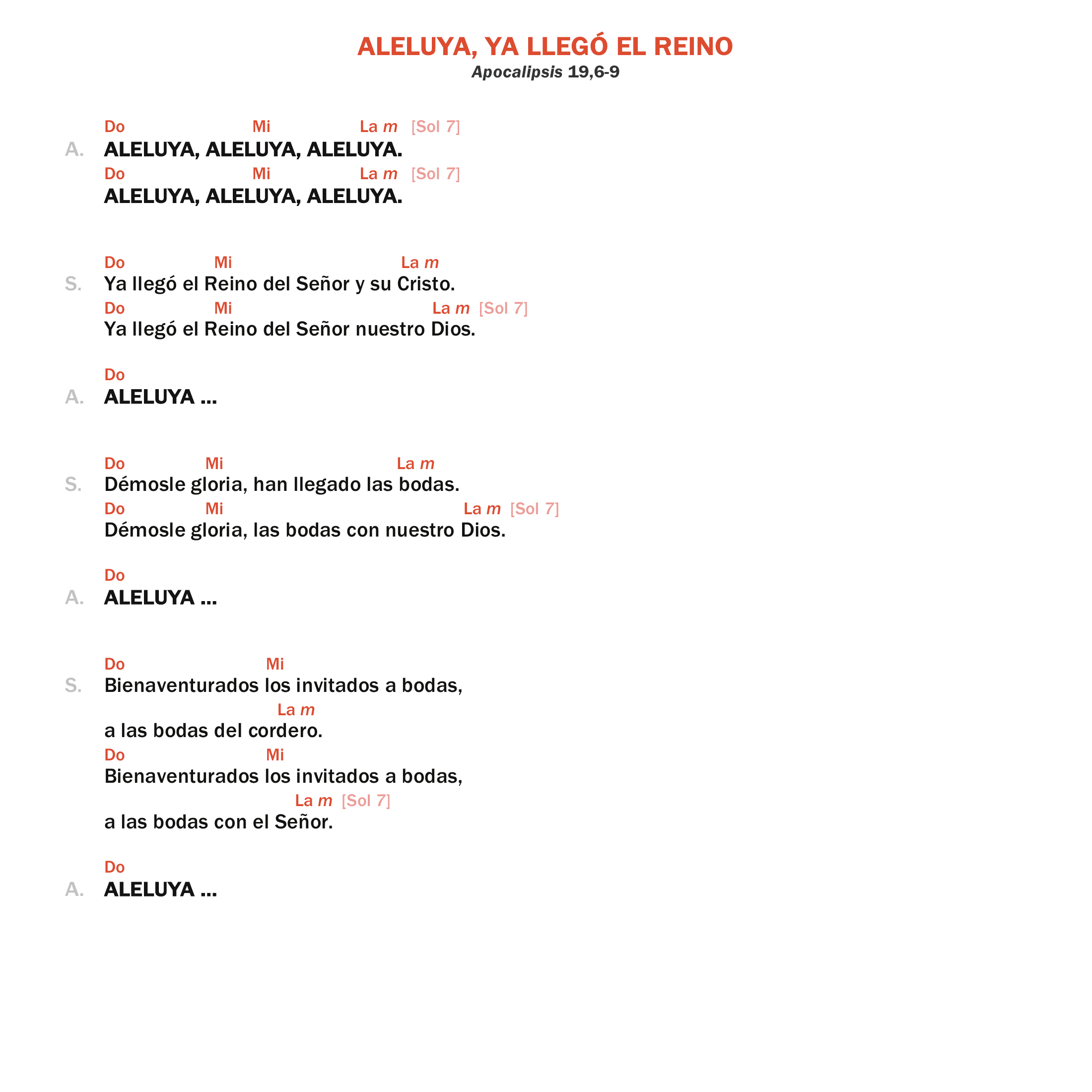 Aleluya, ya llegó el reino