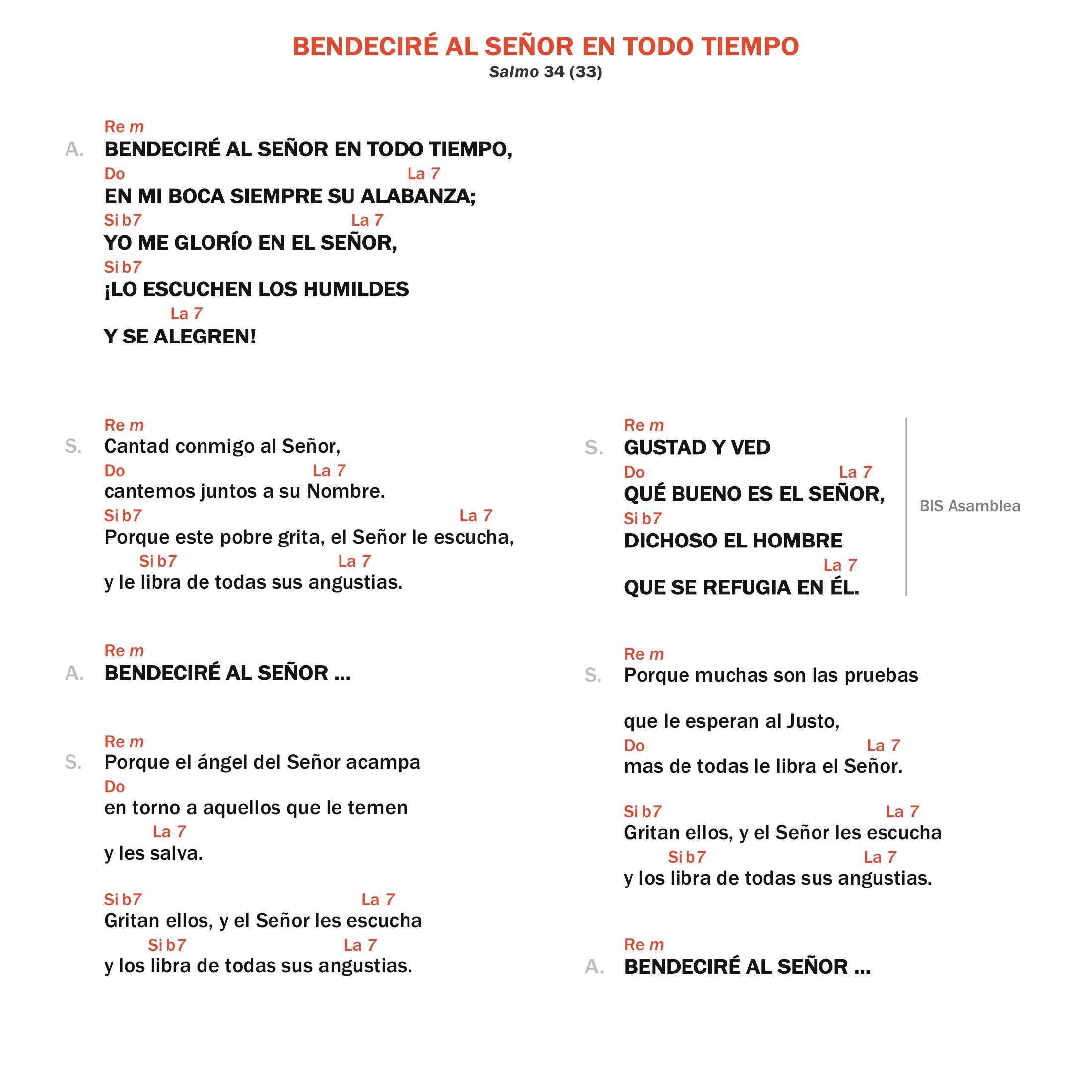 Bendeciré al Señor en todo tiempo