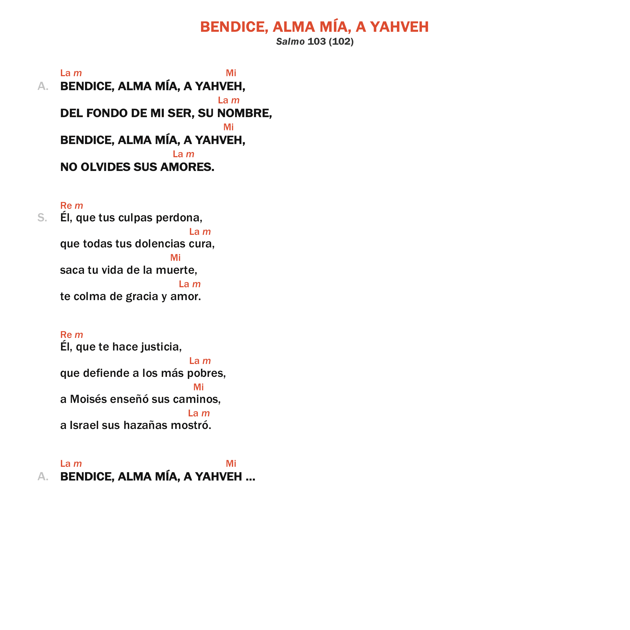 Bendice, alma mía, a Yahveh