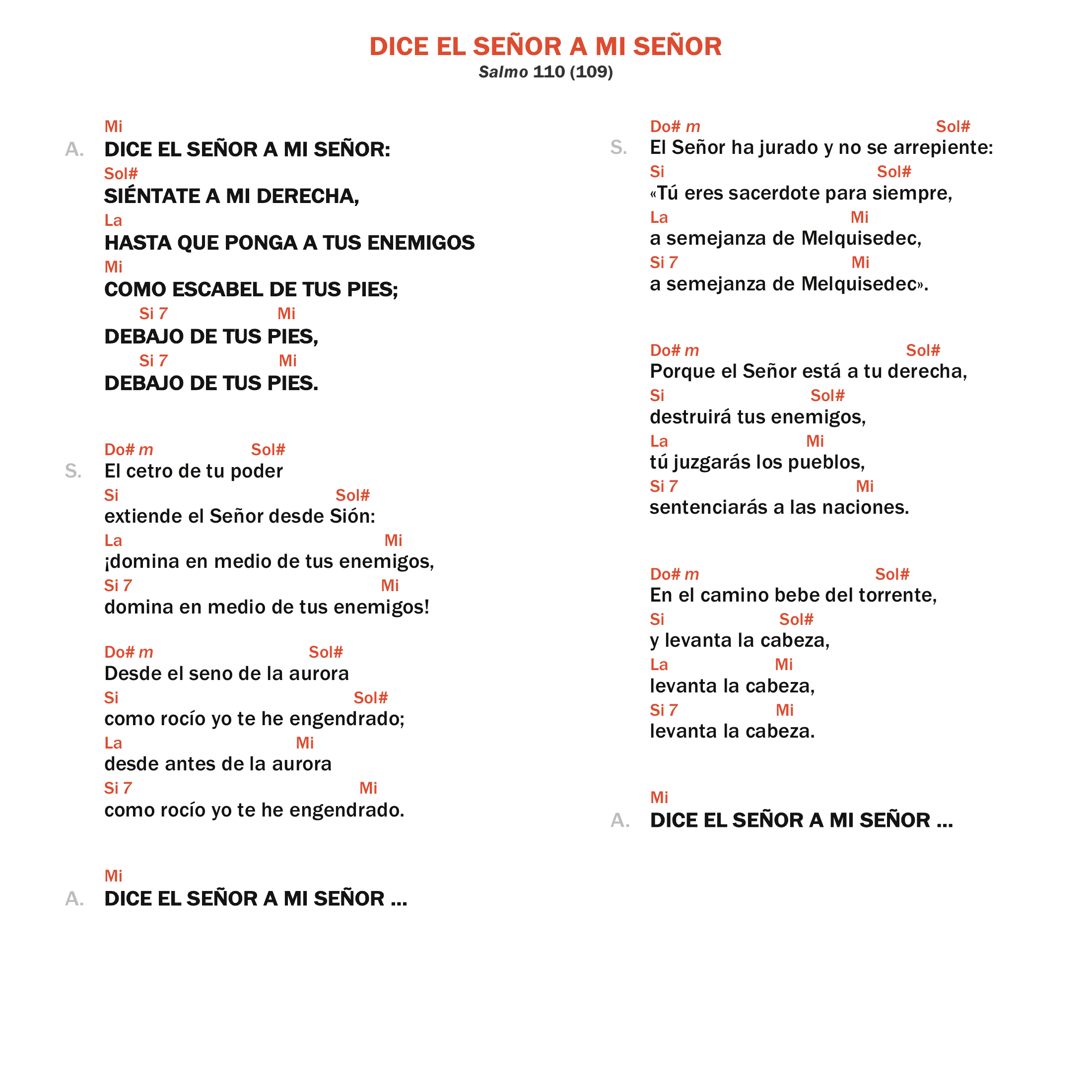 Dice el Señor a mi Señor