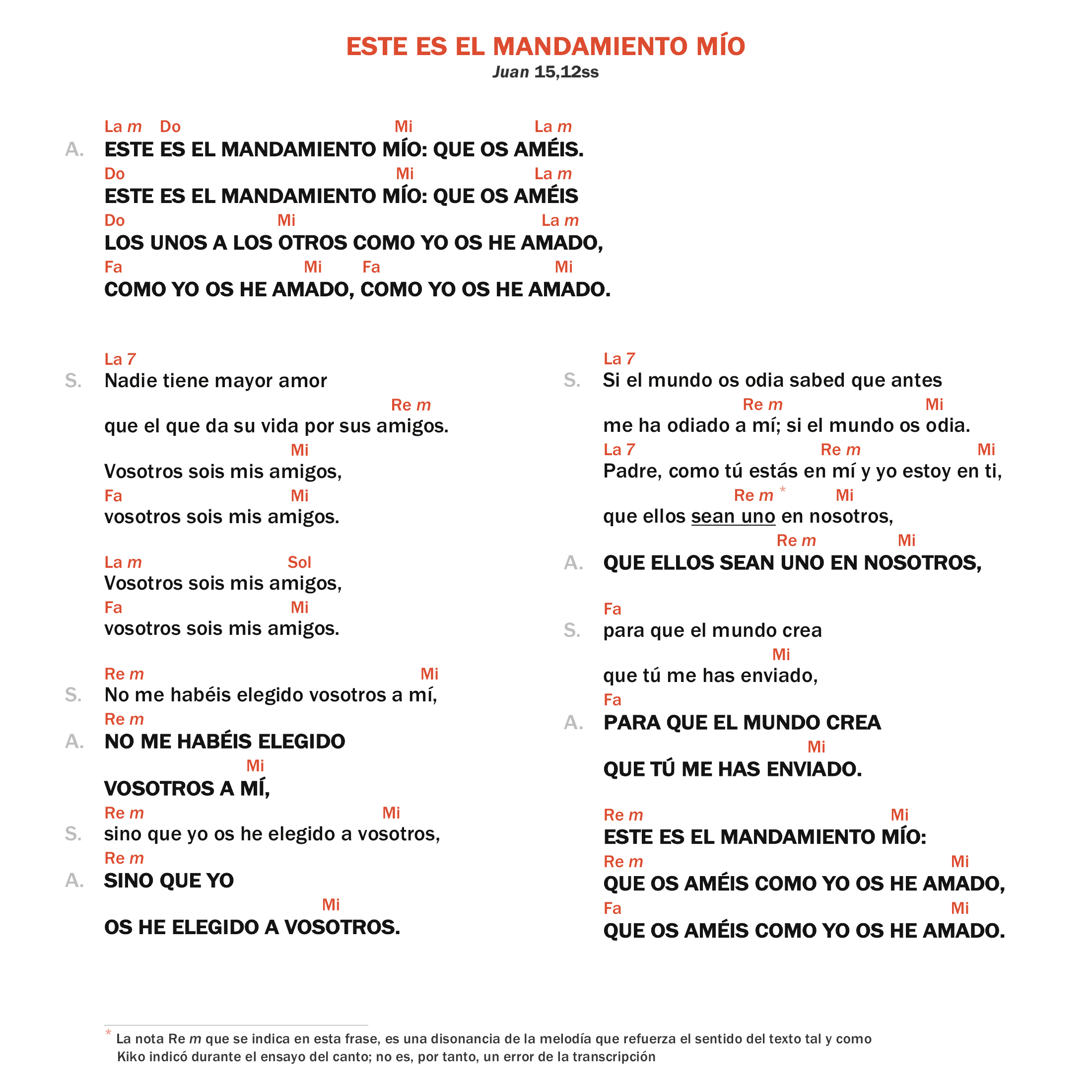 Este es el mandamiento mío