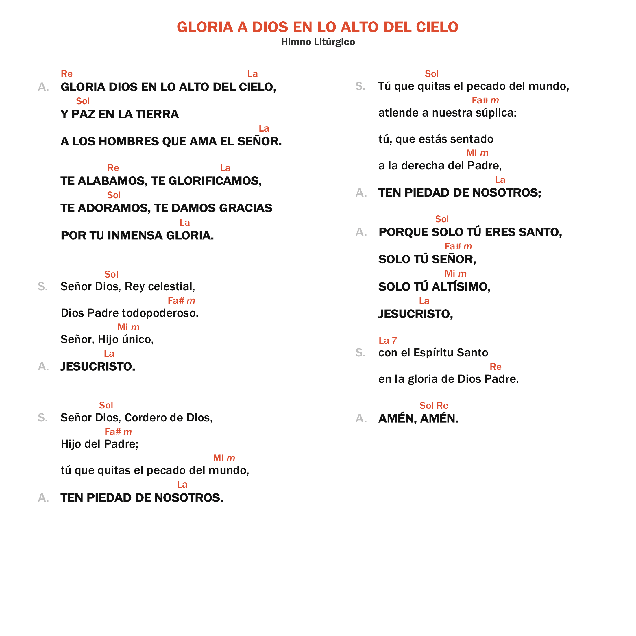 Gloria a Dios en lo alto del cielo