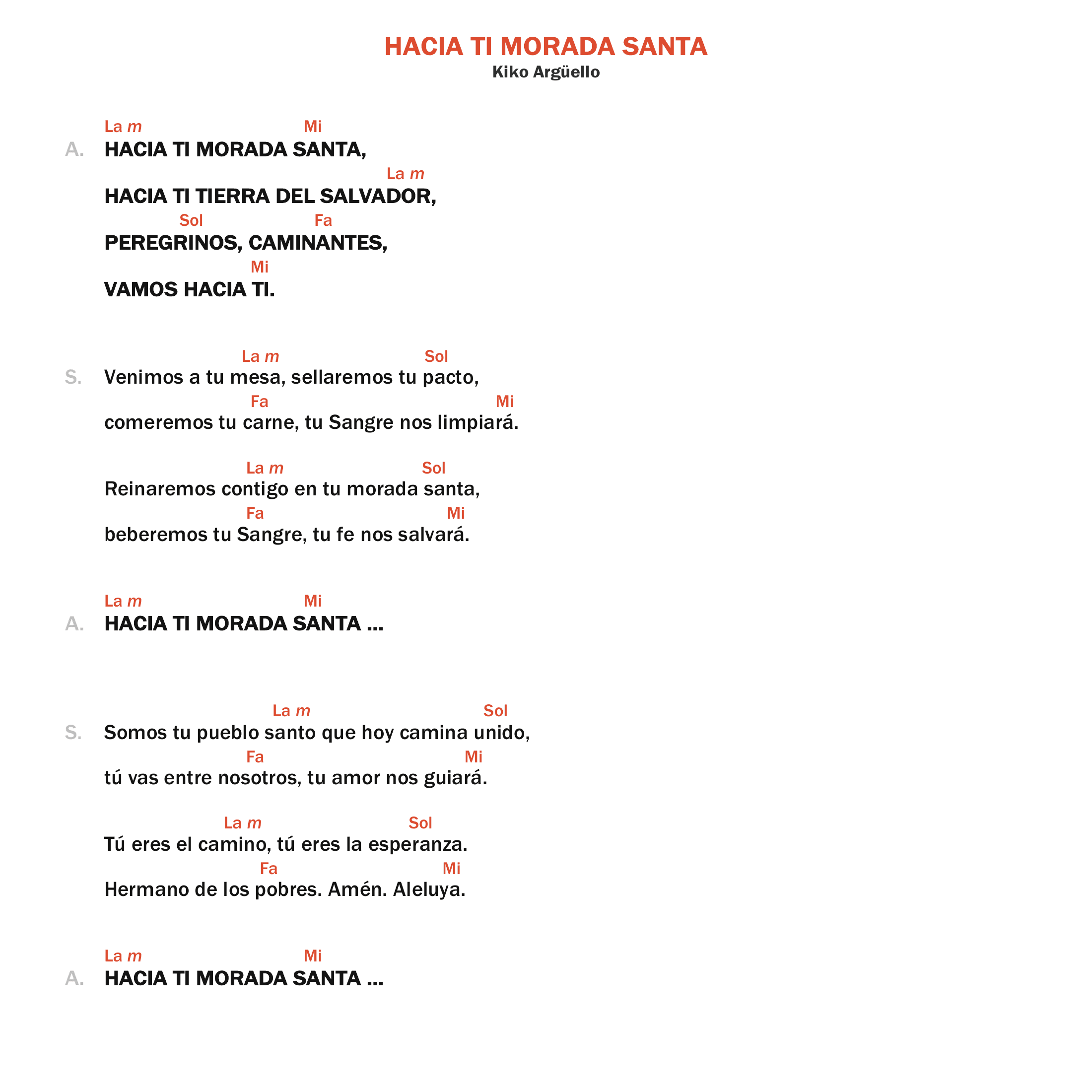 Hacia ti morada santa