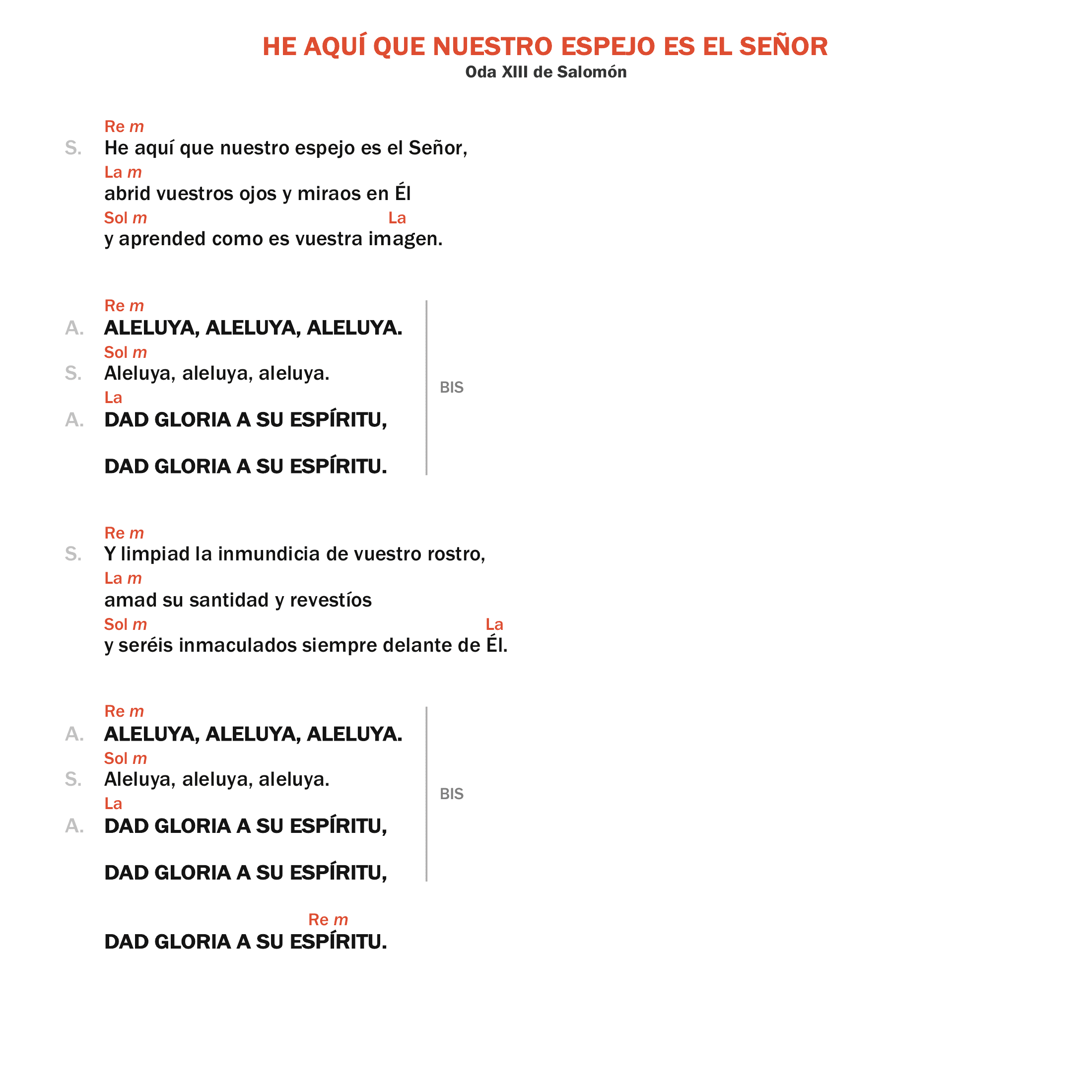 He aquí que nuestro espejo es el Señor