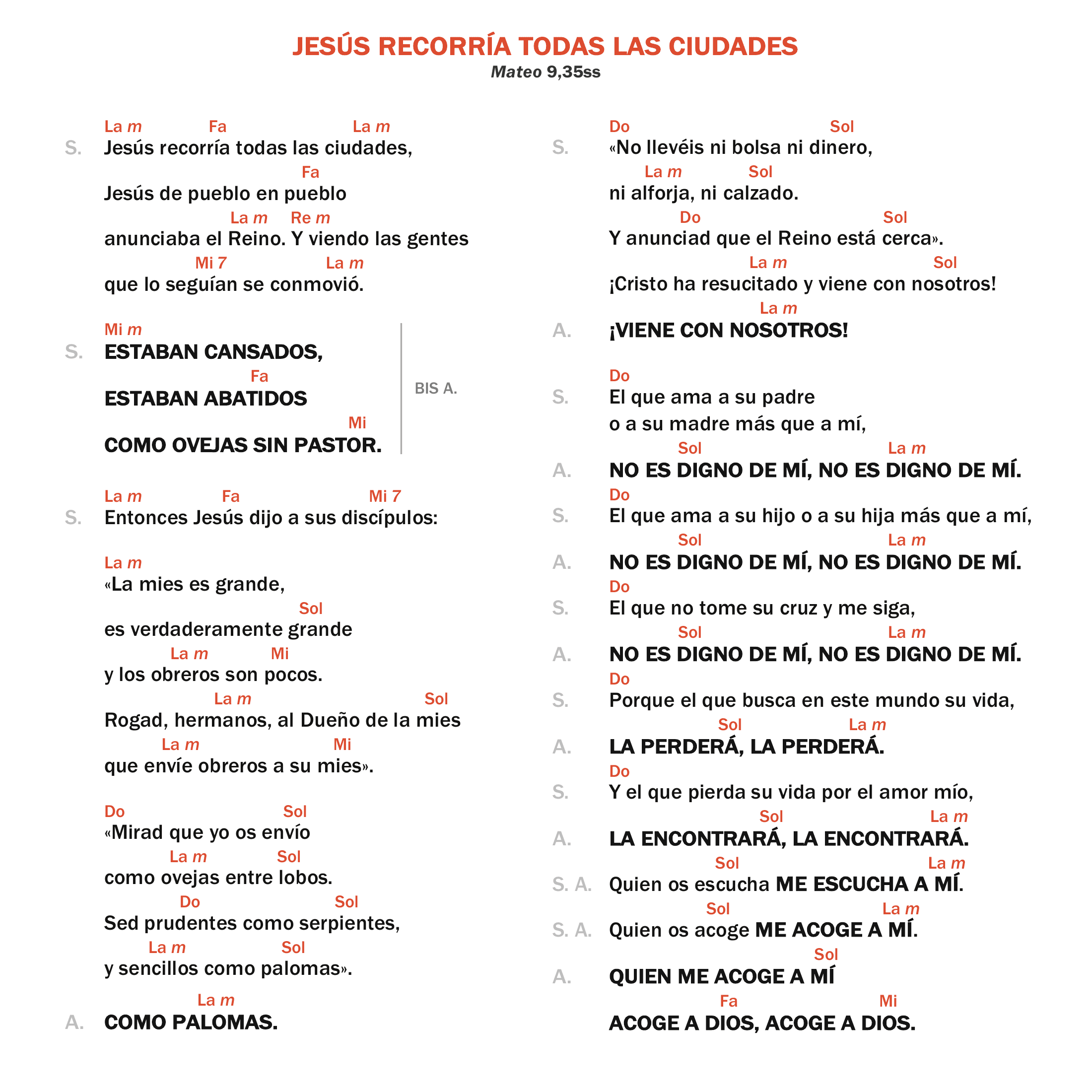 Jesús recorría todas las ciudades