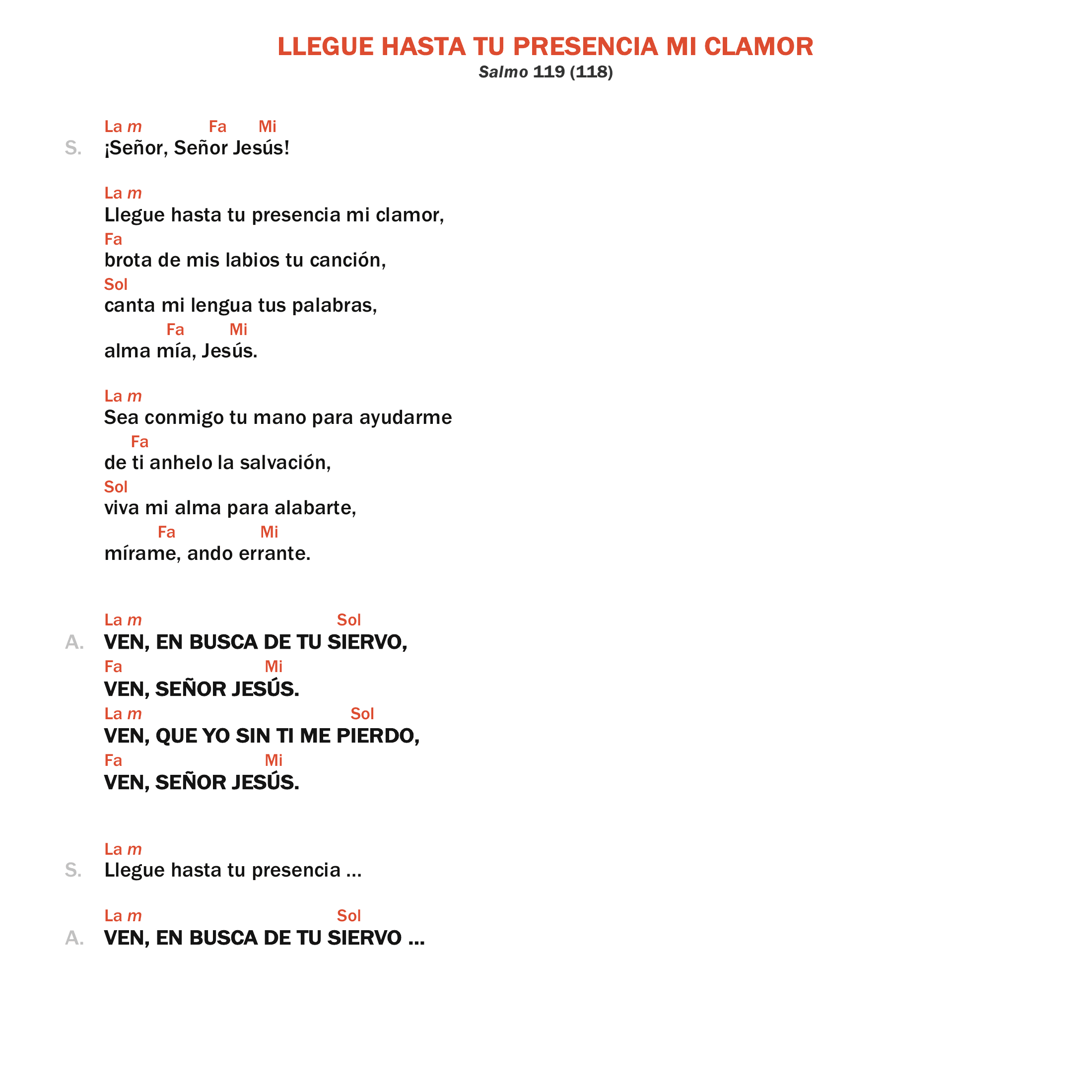 Llegue hasta tu presencia mi clamor