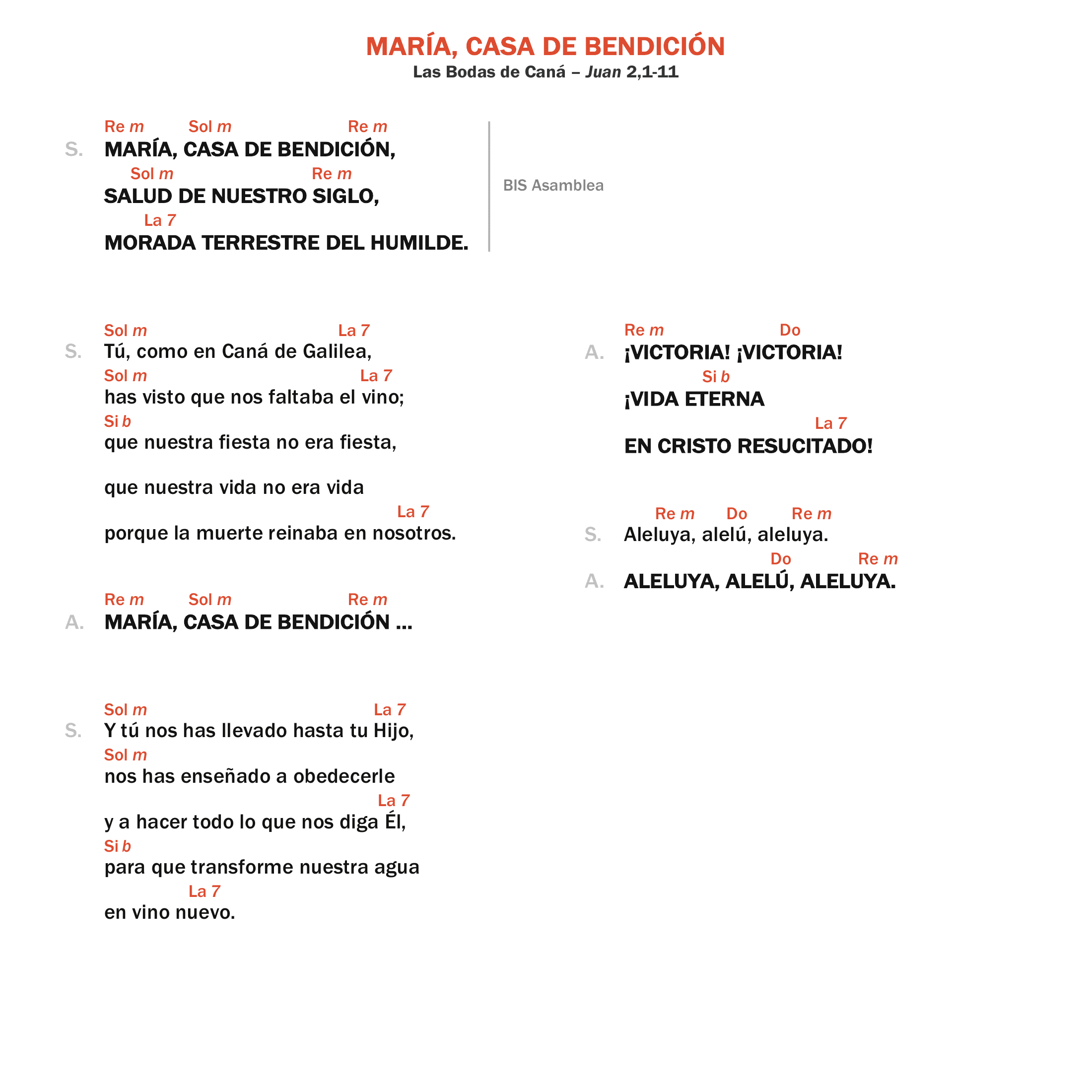 María, casa de bendición