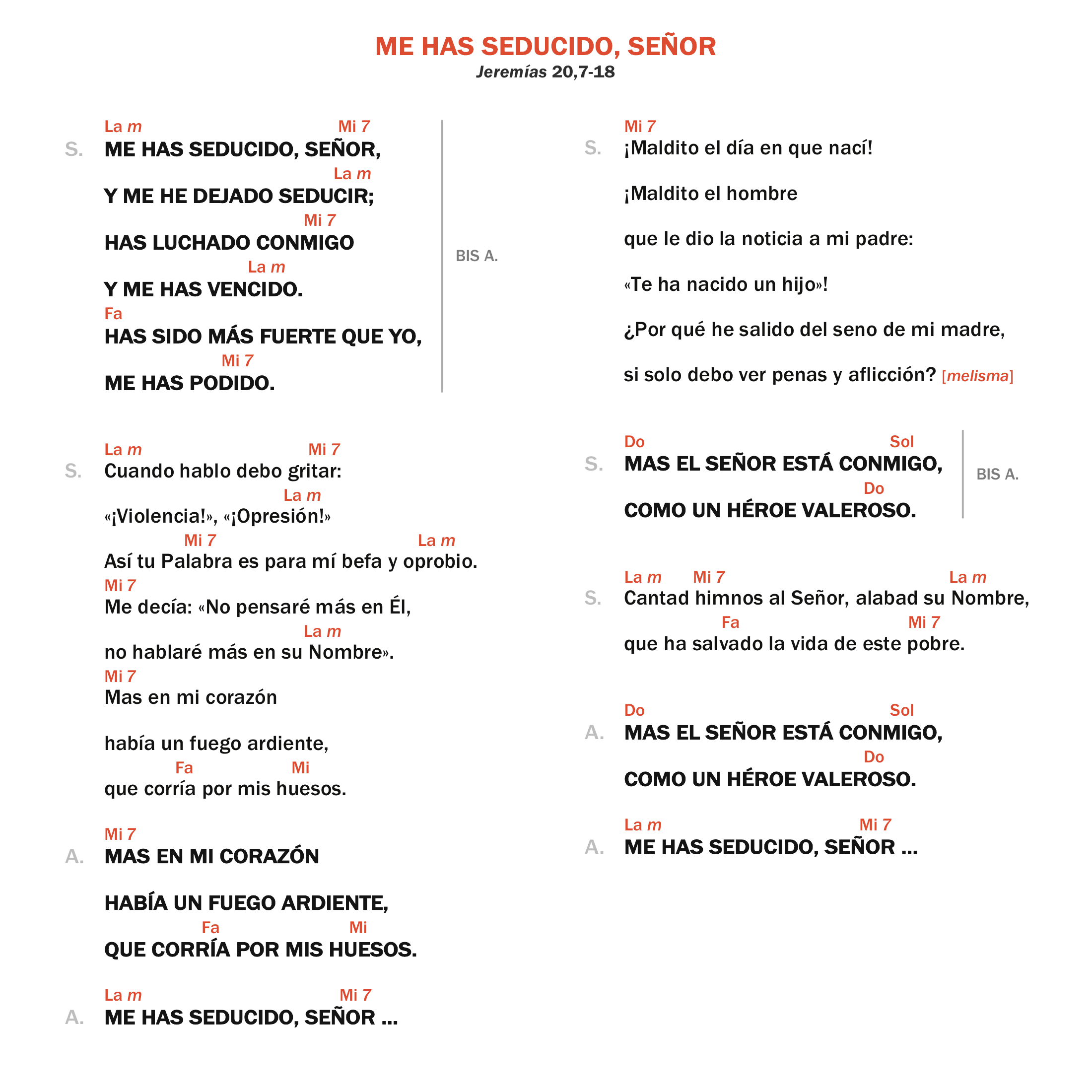 Me has seducido, Señor