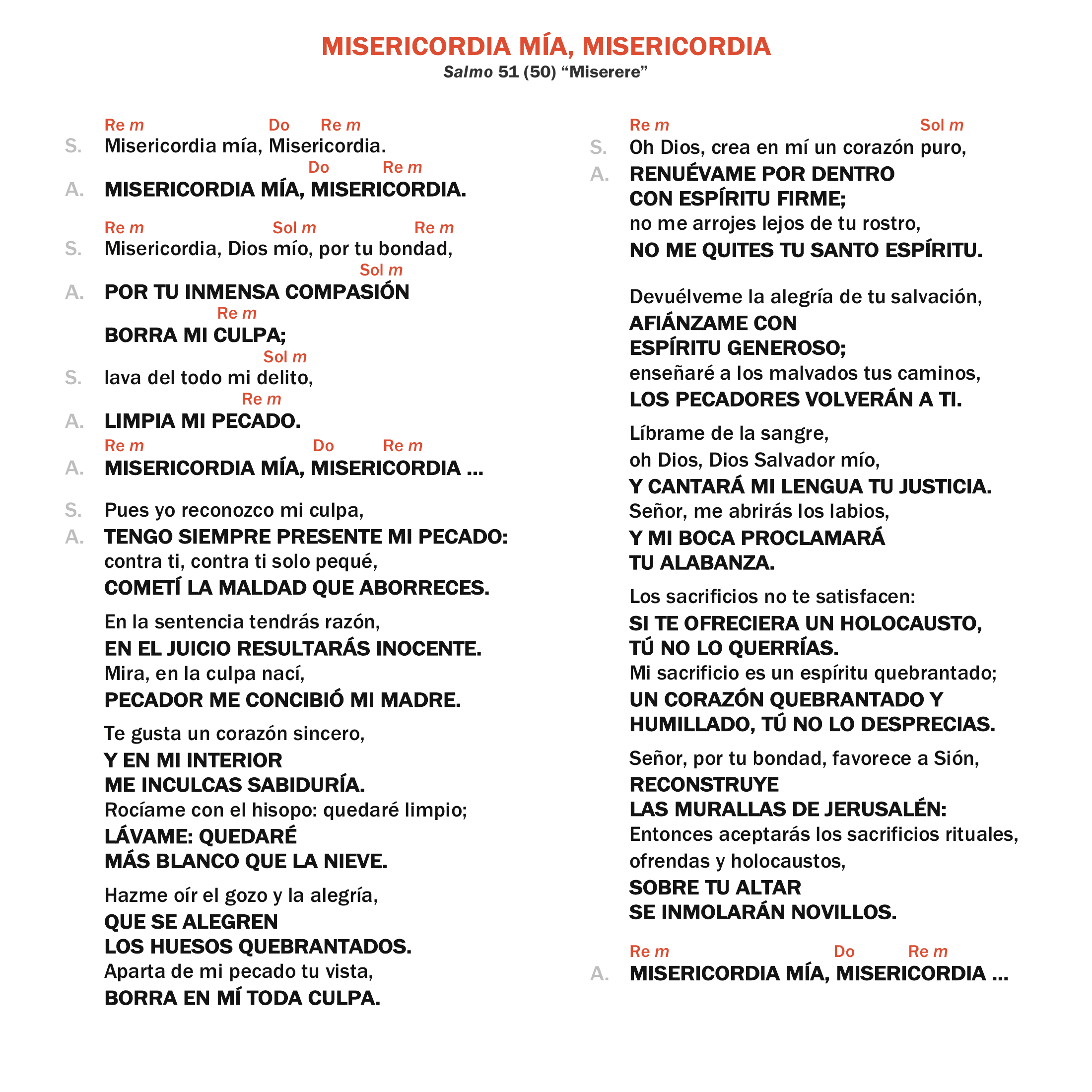 Misericordia mía, misericordia