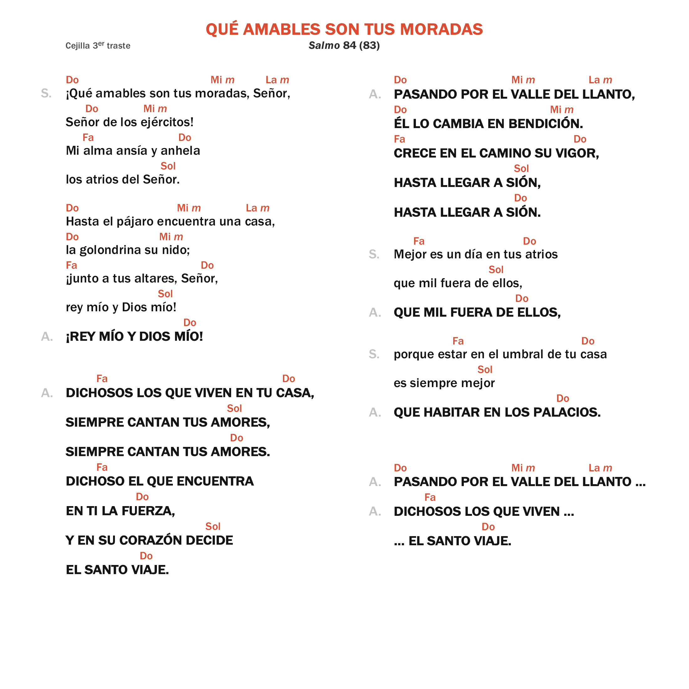 Qué amables son tus moradas