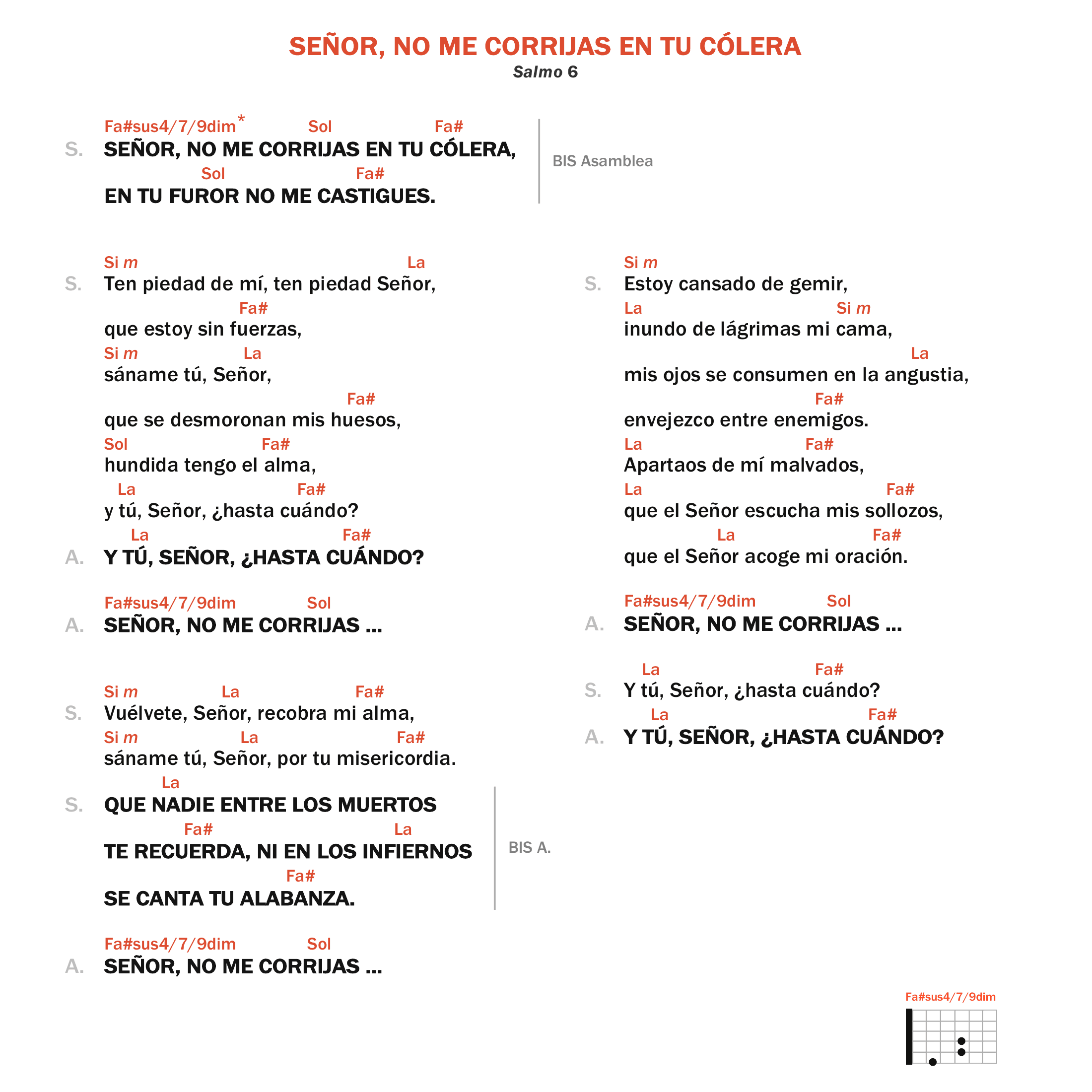 Señor, no me corrijas en tu cólera