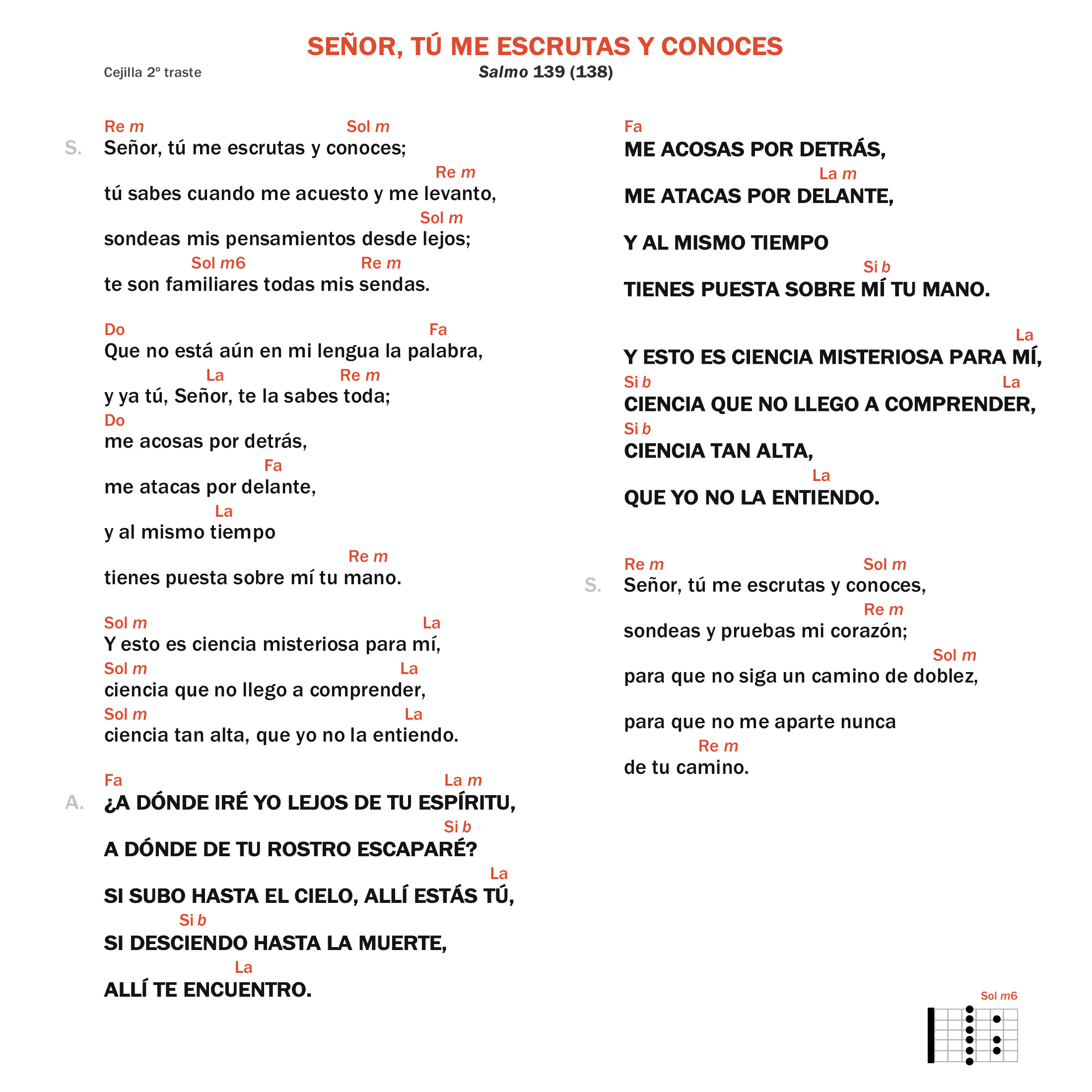 Señor, tú me escrutas y conoces