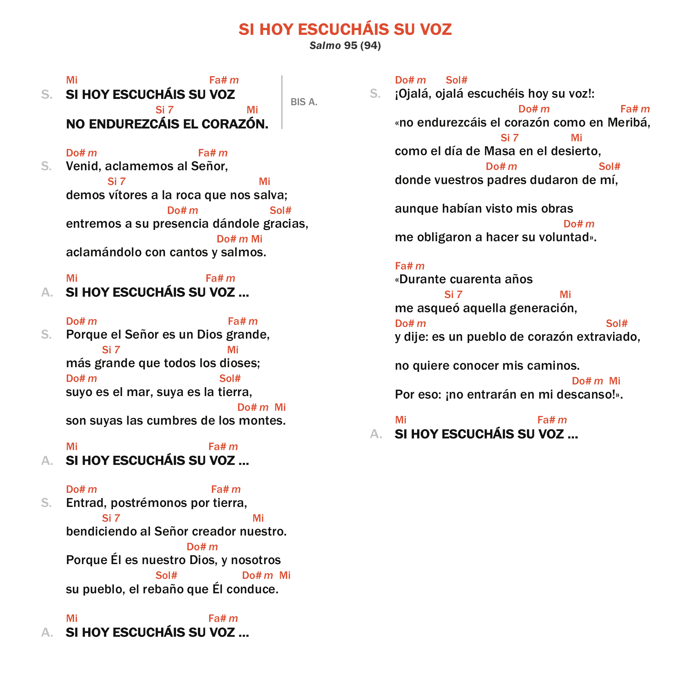 Si hoy escucháis su voz