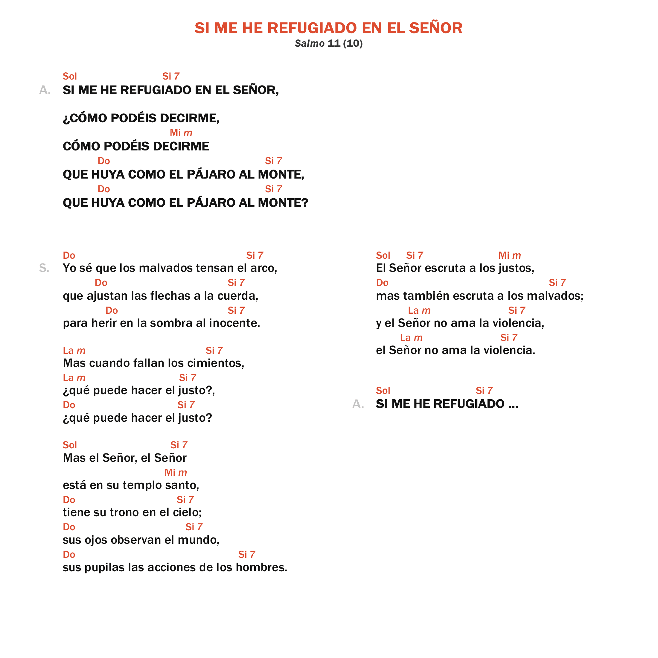 Si me he refugiado en el Señor