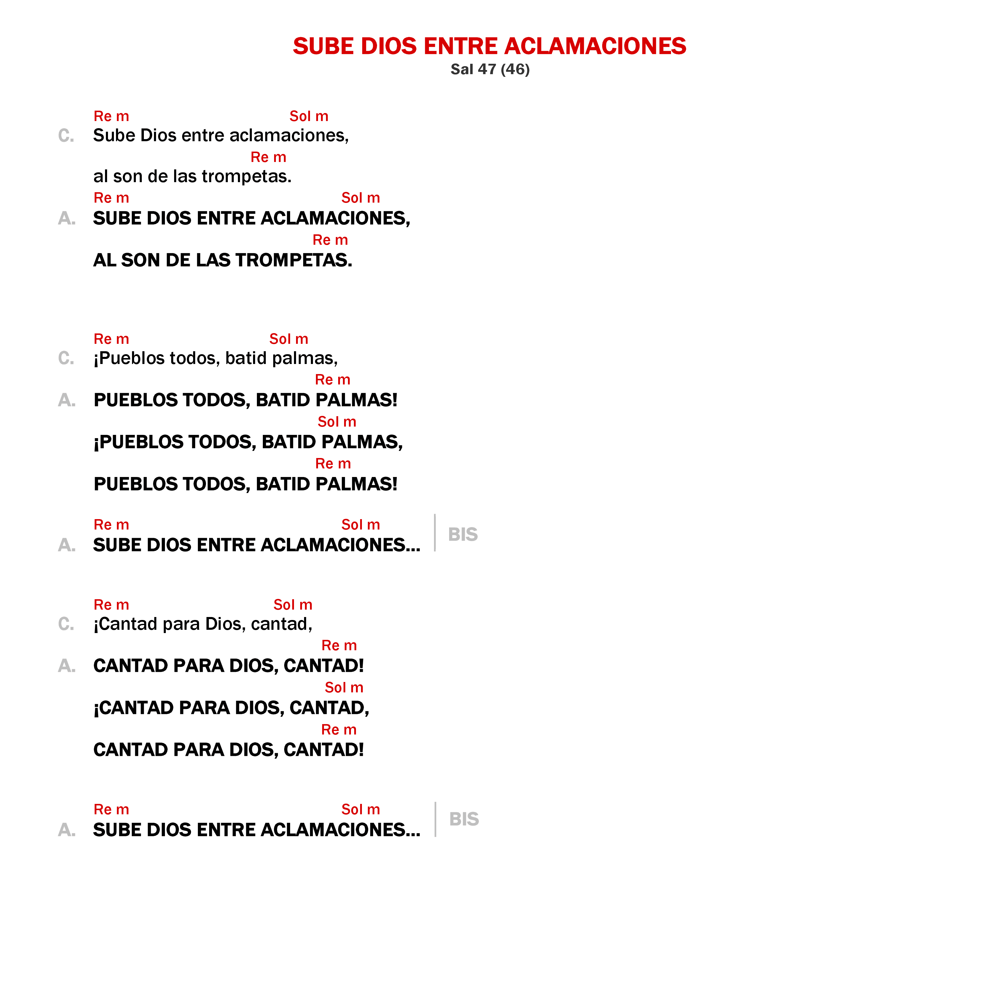 Sube Dios entre aclamaciones