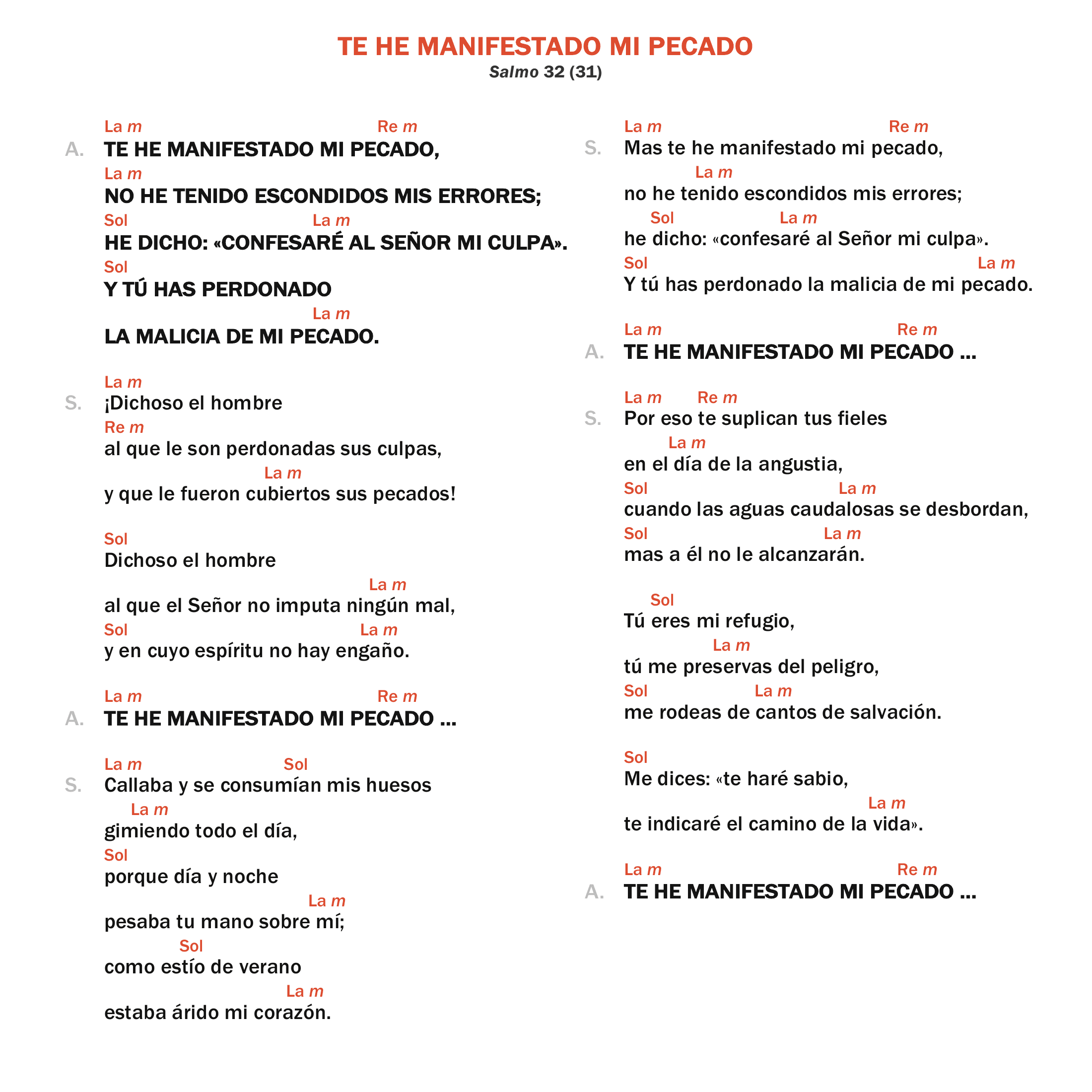 Te he manifestado mi pecado