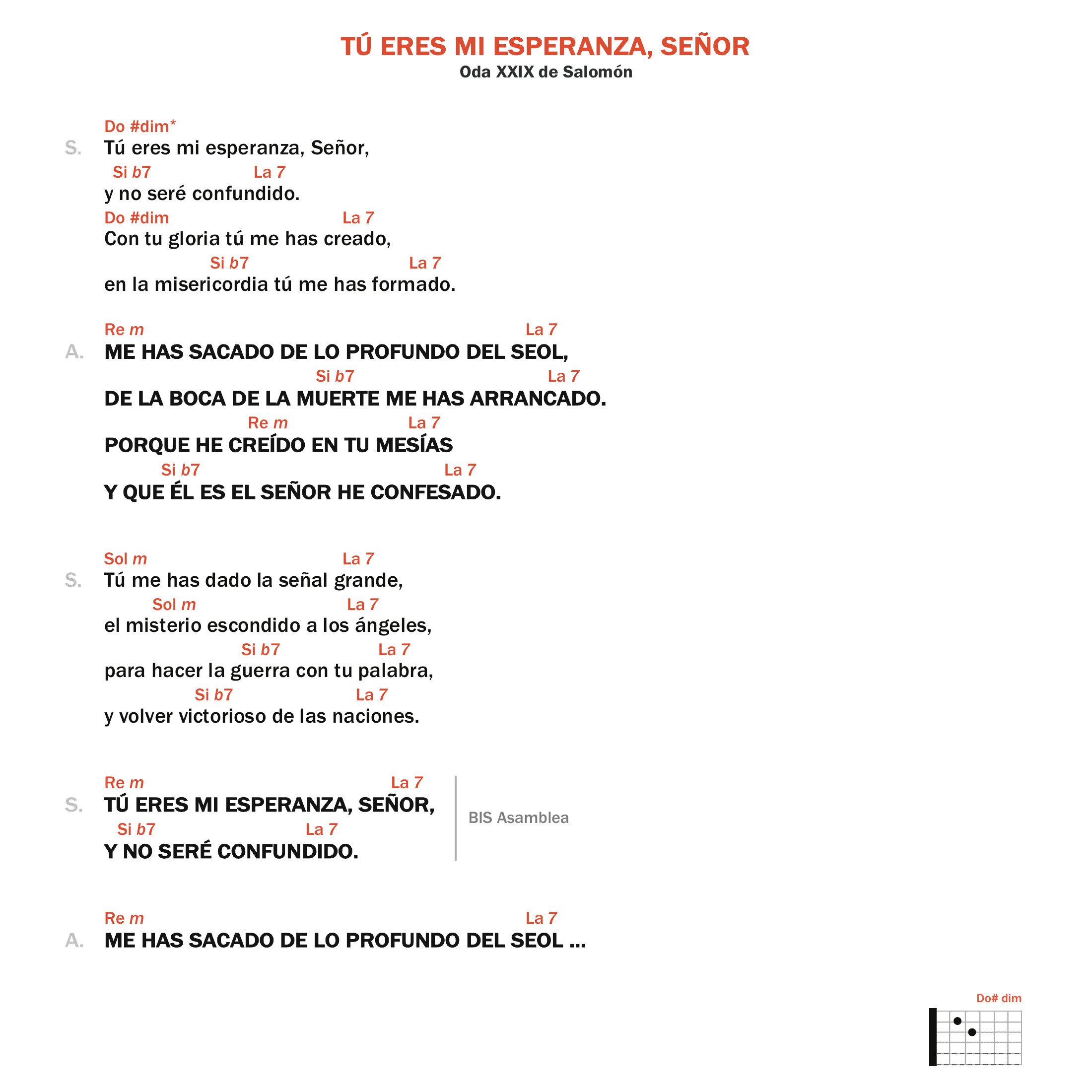 Tú eres mi esperanza, Señor